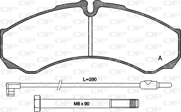 OPEN PARTS Bremžu uzliku kompl., Disku bremzes BPA0651.02